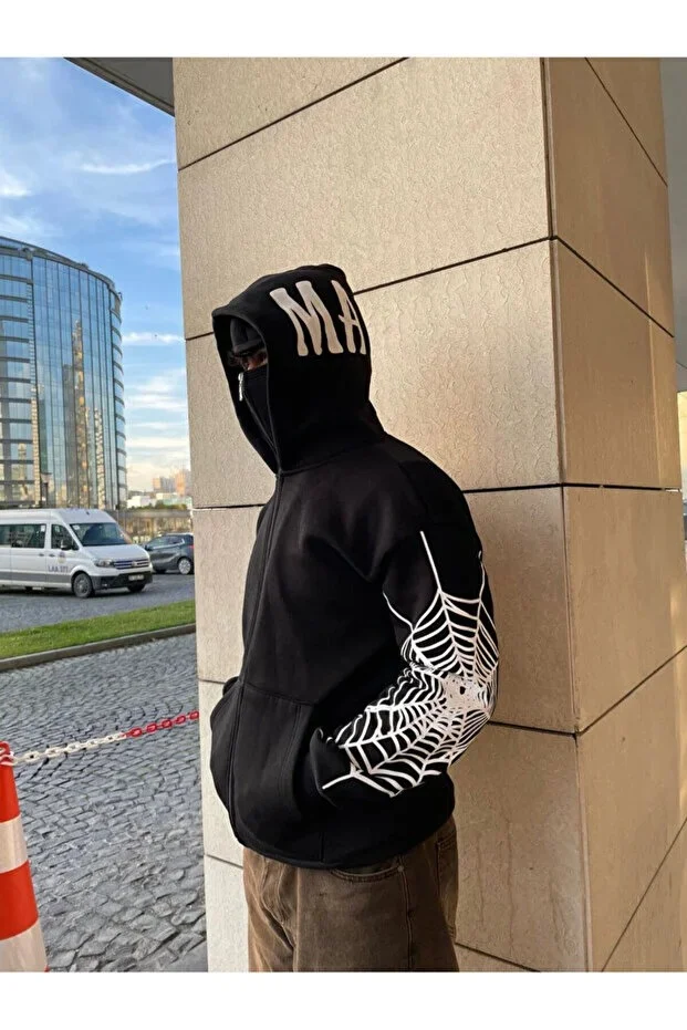 imgi_7_1_org_zoom هودي "ماجستيك" بقناع وجه وشبكة عنكبوت - الصورة 1